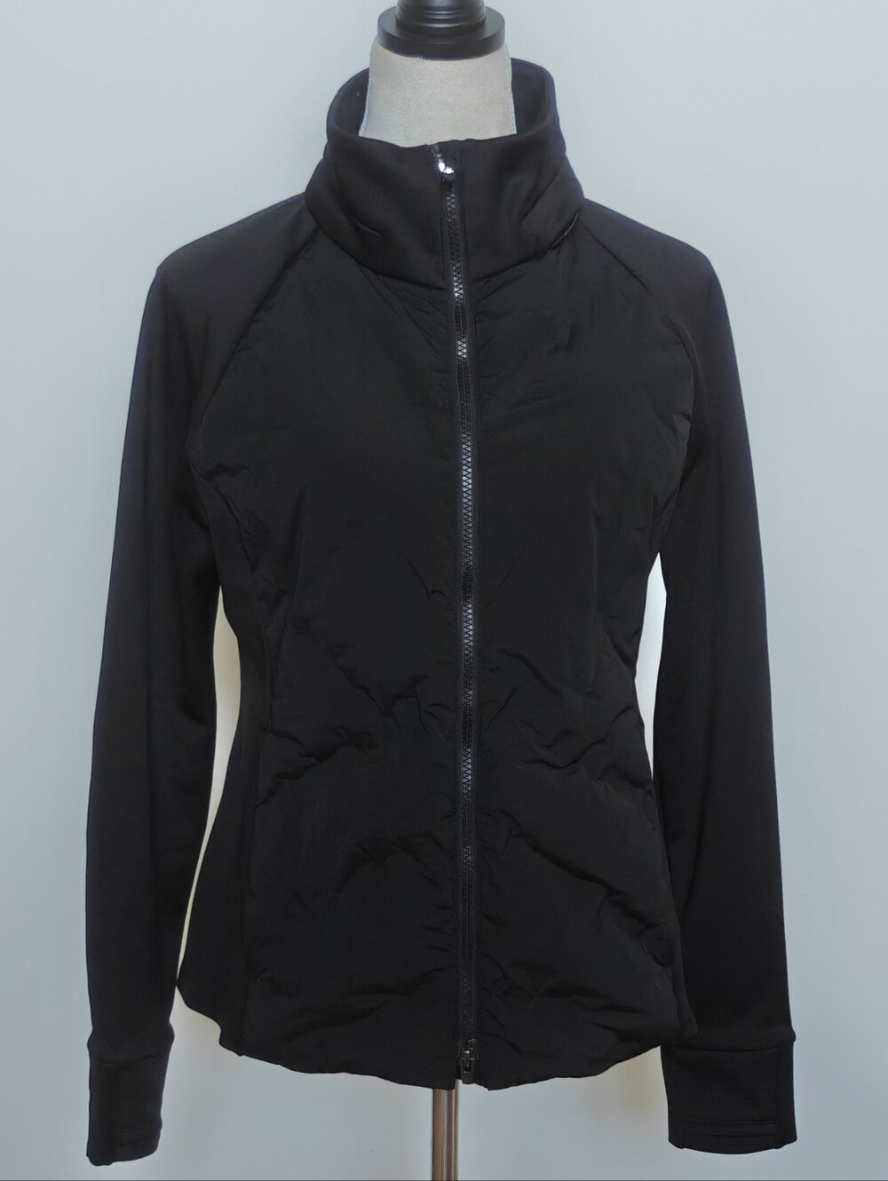 Athleta Down Puffer Inlet Jacket Hooded Black Medium Petite
